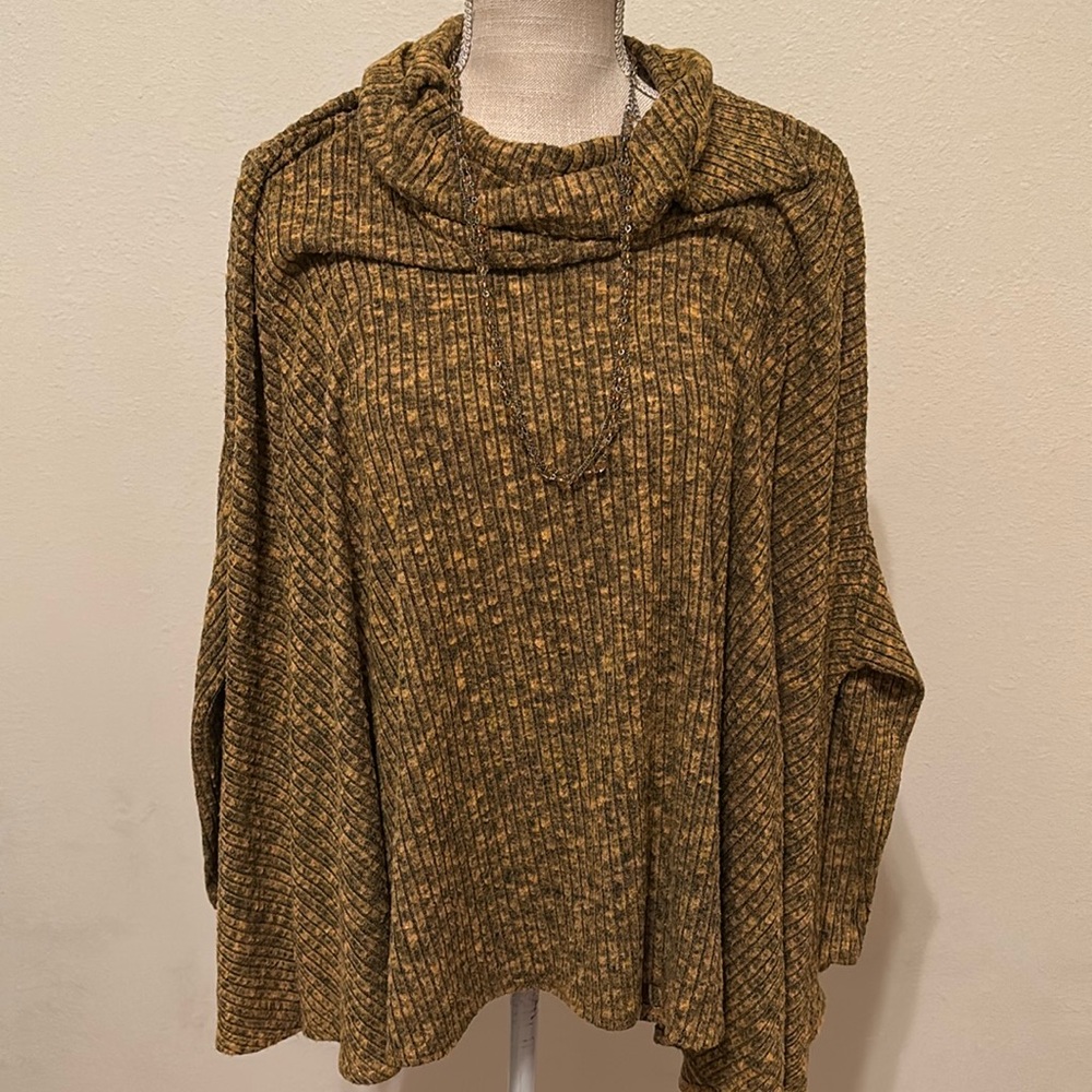 Mustard and black colored top